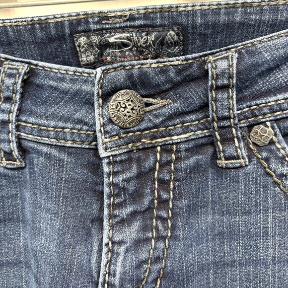 Silver Suki Jeans, Surplus, Flap Pocket, Medium Wash, Boot, Women's Size 29 x 32 - Picture 4 of 6